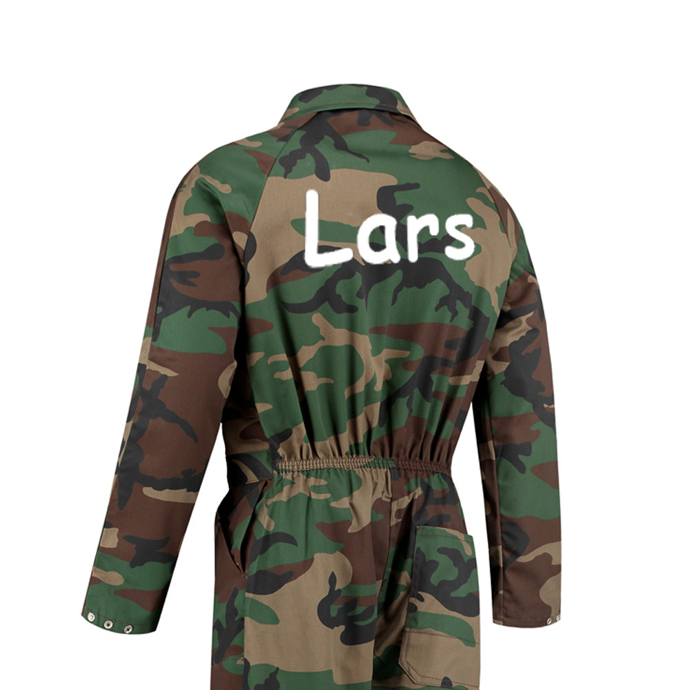 Kidsgarden Raceoverall met eigen naam camouflage